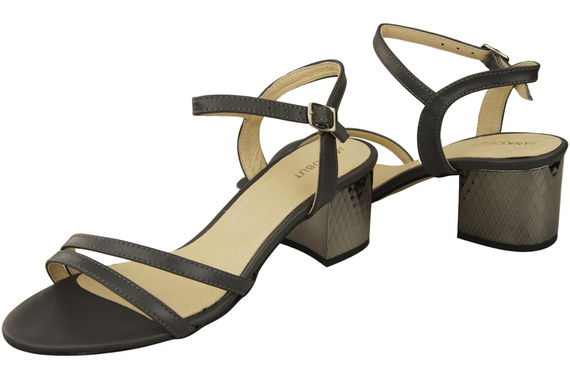 Dámská obuv Graphite Natural Leather 197 Smyslně odhalující sandály na nohy ElitaBut