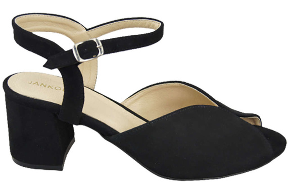 Dámské sandály z černé přírodní kůže 185 ElitaBut