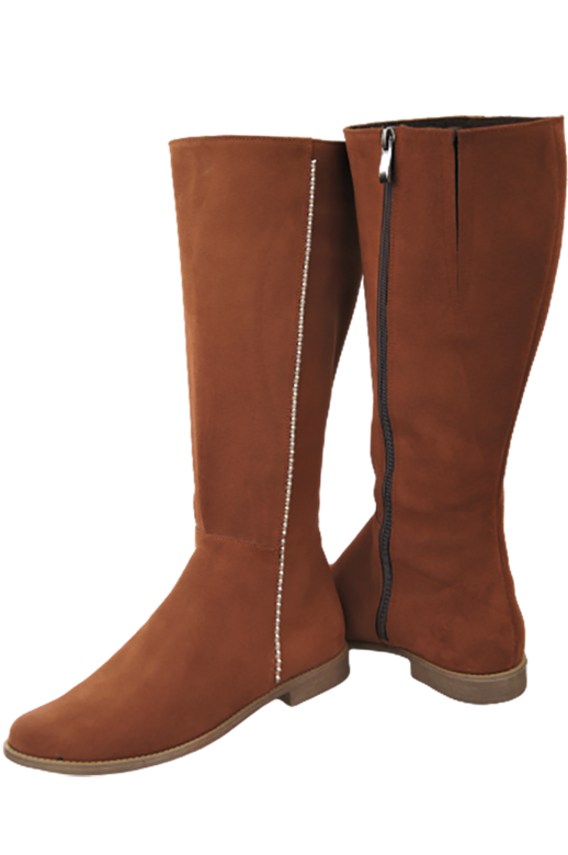 Dámské boty Chestnut přírodní kůže Velour 153 ElitaBut