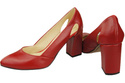 Dámská obuv Dámské lodičky Červená přírodní kůže 184 ElitaBut