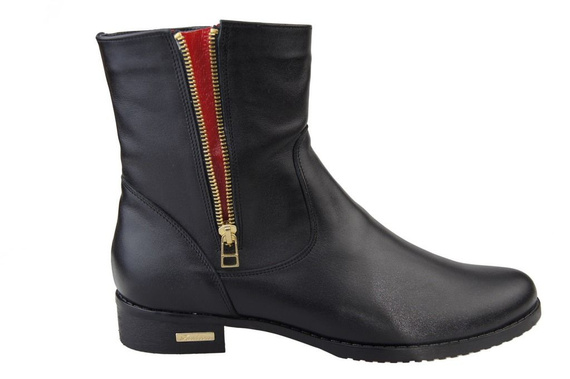 Dámská obuv Přírodní kožené boty Black 811 ElitaBut