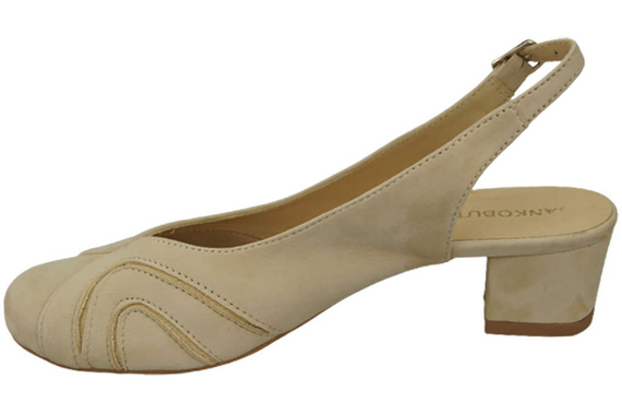 Dámská obuv Přírodní kůže Semišové sandály Béžová 842 Z ElitaBut