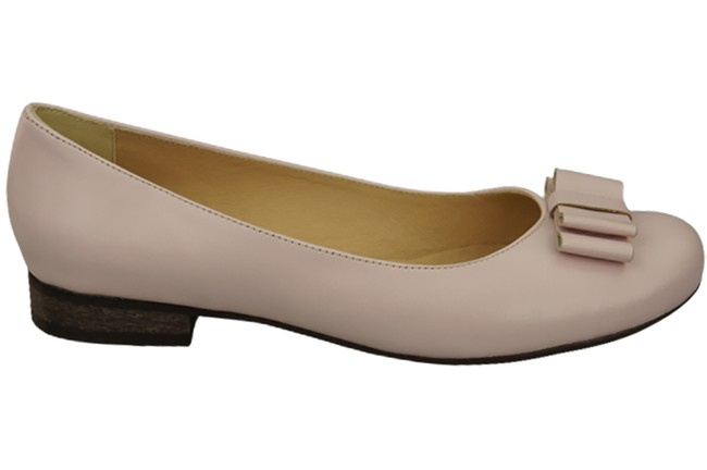 Dámské baleríny z přírodní kůže Powder Pink 702 ElitaBut