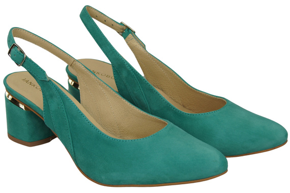 Dámské sandály z přírodní semišové kůže tyrkysové Elegance a pohodlí 196 Od ElitaBut