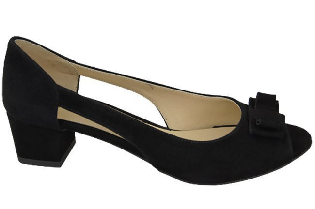 Dámská obuv Černé semišové sandály z přírodní kůže 145 Z ElitaBut