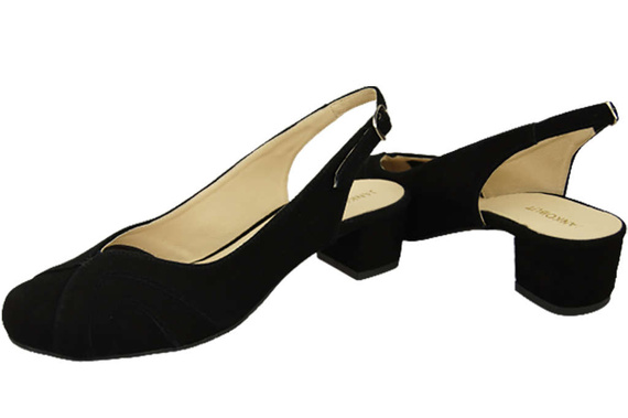 Dámská obuv Přírodní semišové sandály Černá 842 Z ElitaBut