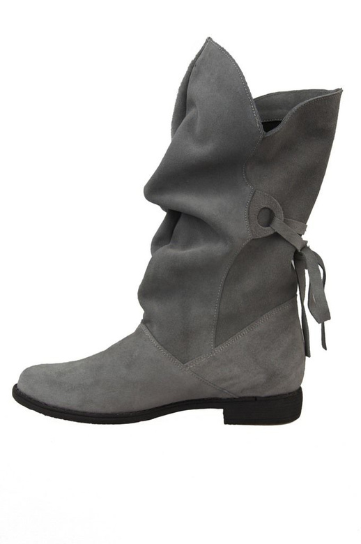 Dámské kozačky Ash kůže Jaro / Podzim přírodní velur 999 L ElitaBut