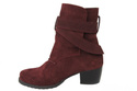 Dámské boty Boty Natural Leather Velour Maroon 119 ElitaBut