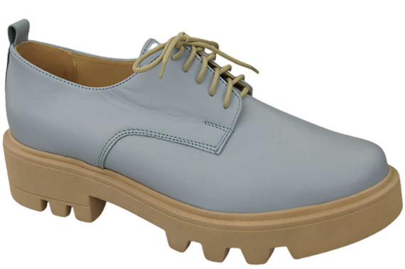 Dámská obuv se šněrováním Obuv světle modrá kůže Natural 180 ElitaBut