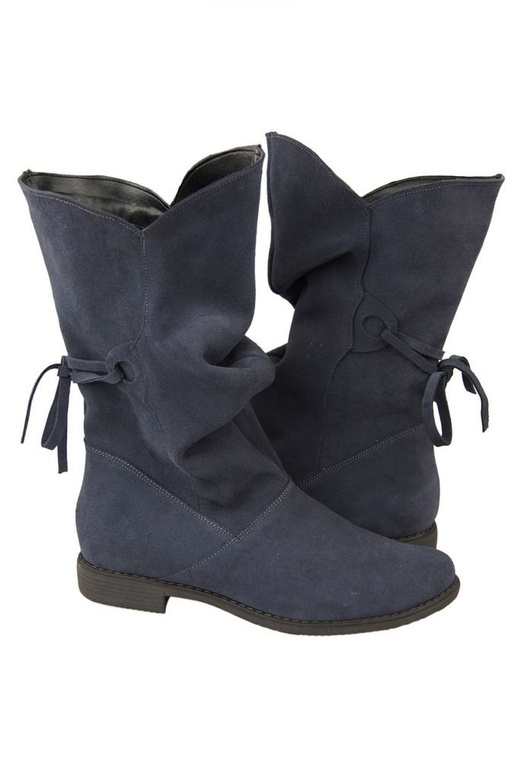 Dámské kozačky Graphite jaro/podzim přírodní kůže velur 999 L ElitaBut