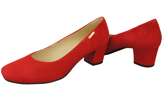 Pohodlná dámská obuv Red Suede Leather 172 Z ElitaBut
