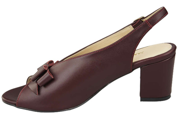 Dámská obuv Sandály Maroon Faced Natural Leather 148 L ElitaBut