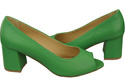 Dámská obuv PEEP TOE Lime pumps Přírodní kůže s potaženým podpatkem 192 ElitaBut