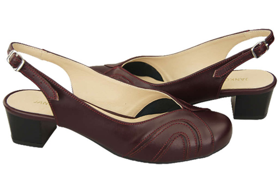 Dámská obuv Přírodní kůže Sandály Maroon 842 ElitaBut