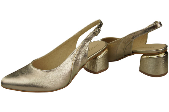 Dámská obuv Zlaté sandály Přírodní kůže 196 ElitaBut