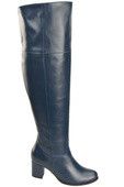 Dámské boty Navy blue Musketeers High over the knee natural leather 190 ElitaBut