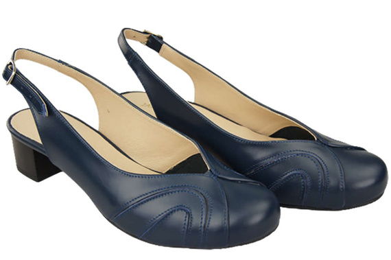 Dámská obuv Přírodní kůže Sandály Navy blue 842 ElitaBut