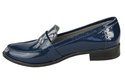 Dámská obuv Mokassins Přírodní kůže Námořnická modř lak 139 ElitaBut