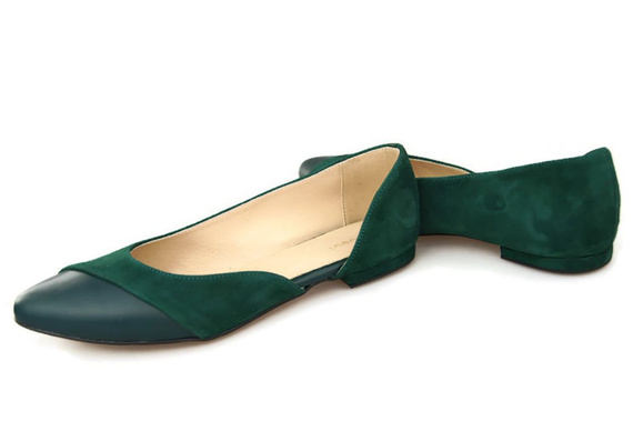 Dámské boty Balerina Malachite přírodní kůže Semiš 146 ElitaBut