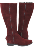Dámské boty Maroon přírodní kůže Velour 153 ElitaBut