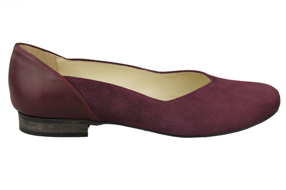 Dámské baletní boty Natural Leather Maroon 984 ElitaBut