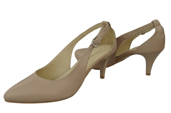 Dámská obuv Sandály Nízké Stiletto Přírodní kůže Cappuccino Lico 973 ElitaBut