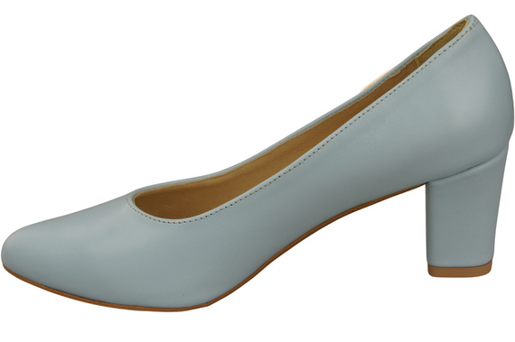 Klasická hladká obuv Dámské lodičky Light Blue in Natural Leather 213 ElitaBut