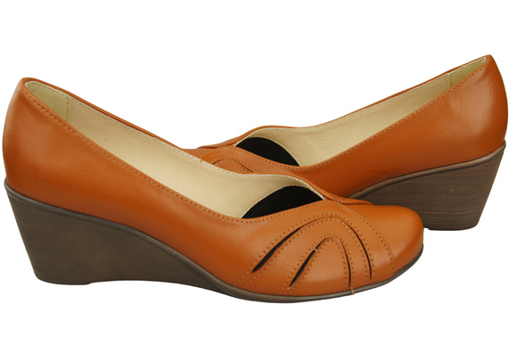 Červená dámská obuv z přírodní kůže 828 ElitaBut