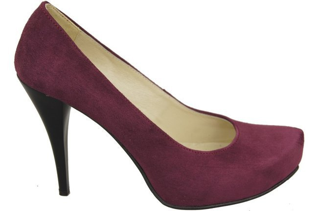Dámská obuv Maroon Natural Leather Suede 644 ElitaBut