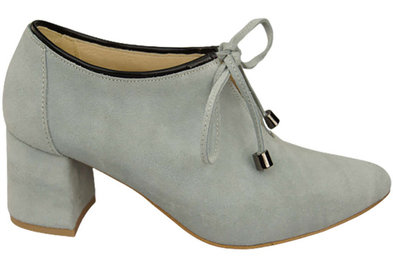 Dámské boty Obuv světle modrá přírodní velurová kůže 183 ElitaBut