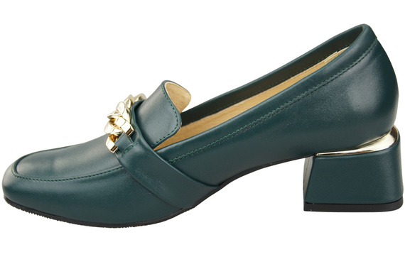 Dámské boty Malachite s ozdobným řetízkem Dámské mokasíny Přírodní kůže 193 ElitaBut