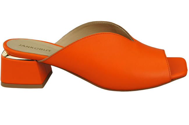 Dámská obuv Orange Heeled Flip Flops Natural Leather 210 ElitaBut
