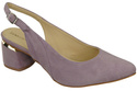 Dámské sandály z přírodní semišové kůže Lilac Elegance and Comfort 196 From ElitaBut