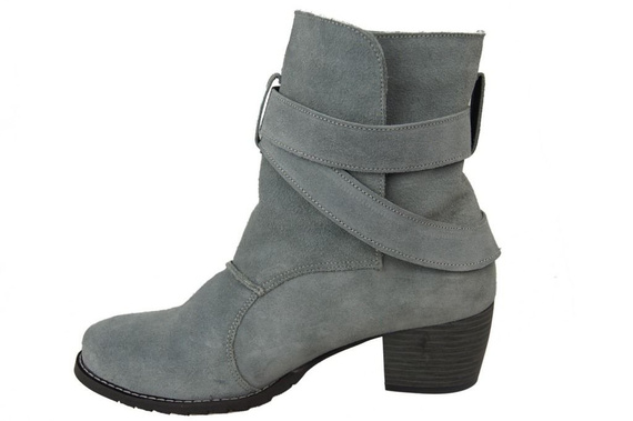 Dámská obuv Natural Leather Velour Boots Ash 119 ElitaBut