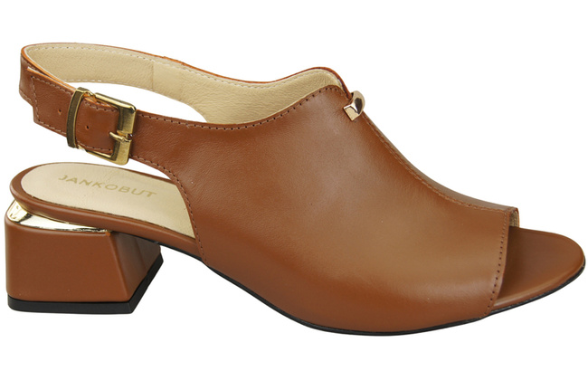 Dámská obuv Sandály Hnědá zlatá přezka Přírodní kůže 198 ElitaBut