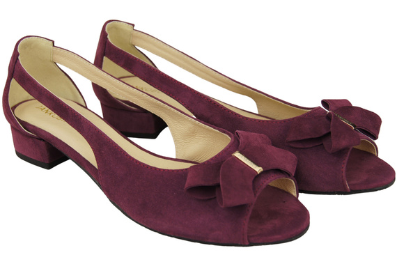 Dámské sandály Maroon Natural Suede Leather 994 Z Kombinace stylu a pohodlí ElitaBut