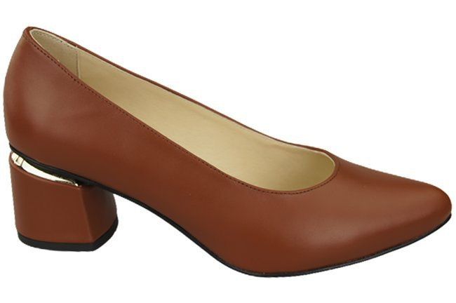 Dámská obuv Hnědé lodičky Přírodní kůže 143 ElitaBut