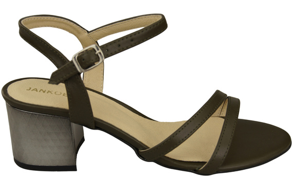 Dámská obuv Olive Natural Leather 197 Smyslně odhalující sandály na nohy ElitaBut