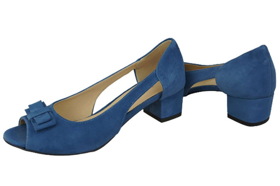 Dámská obuv Modrá semišová přírodní kůže Sandály 145 Z ElitaBut
