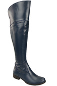 Dámské boty Navy blue Musketeers High over the knee natural leather 638 ElitaBut