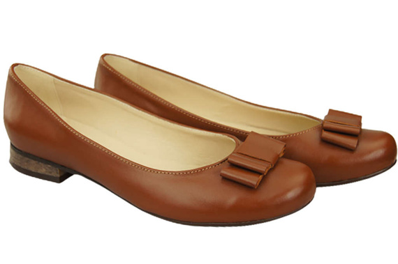Dámské baletní boty Natural Leather Brown 702 ElitaBut