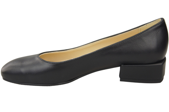 Pohodlná dámská obuv Černé byty Přírodní kůže 204 ElitaBut