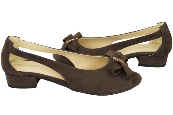 Obuv Sandály dámské čokoládové přírodní semišové kůže 994 s kombinací stylu a pohodlí ElitaBut