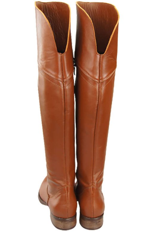 Dámské boty Brown Musketeers High over the knee natural leather 638 ElitaBut