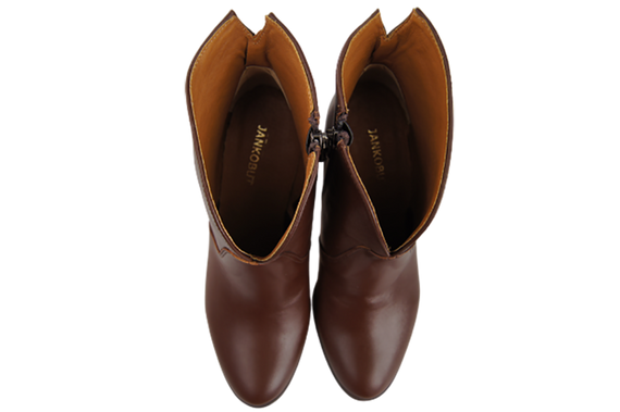 Dámské kozačky Brown Jaro/Podzim přírodní kůže 152 L ElitaBut