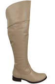 Dámské kozačky Cappuccino Bright Musketeers High over the knee natural leather 638 ElitaBut