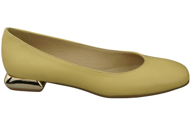 Plochá dámská obuv Dámské lodičky Banana Ozdobný podpatek Přírodní kůže 209 ElitaBut