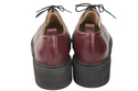 Dámské šněrovací boty Boty Maroon Leather Natural 180 ElitaBut