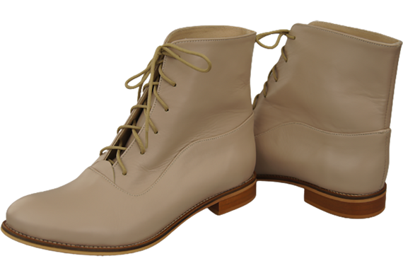 Dámské kozačky Cappuccino lico Jaro/podzim přírodní kůže 155 L ElitaBut