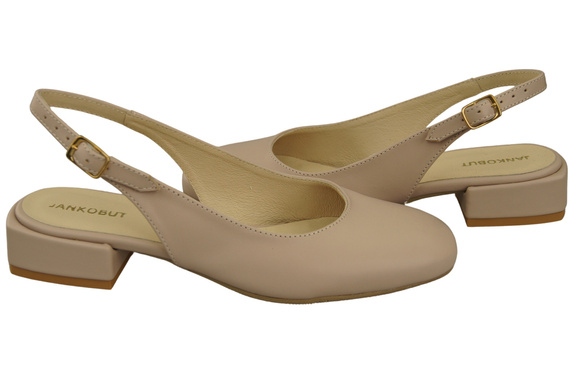 Dámská obuv Sandály Cappuccino Bright Flat Heel Natural Leather 206 ElitaBut